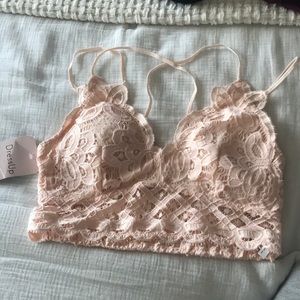 Blush Lace Bralette size L